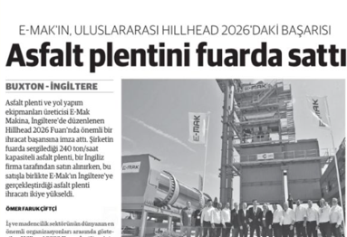 E-Mak'ın, Uluslararası Hillhead 2026'daki Başarısı